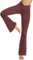 baleaf Damen Yogahose 29 Bootcut Leggings mit V-Crossover Taille Stretchy Gym Hose Rotwein M