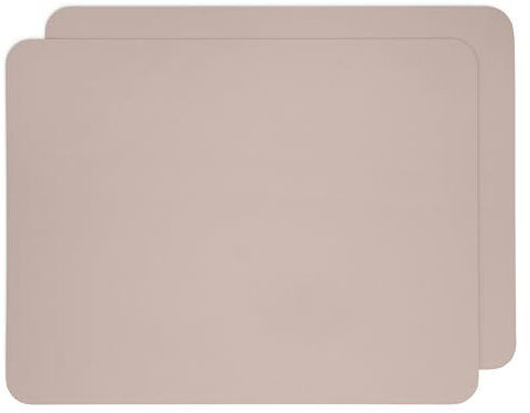 Ehrenkind® Platzset Kinder – Made in Germany Abwaschbares Tischset aus 100% PE, Eva-PP-Film, rutschfest und BPA-frei – Perfekte Tischunterlage für Mahlzeiten | 43x34 cm | 2-er Set | Taupe