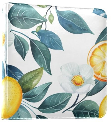 Foiosoh Aquarell-Fotoalbum mit Zitrone und Blumen, selbstklebende Seiten, Bücherregal, Fotoalben, Familienalben für Fotos, 10 x 17 cm