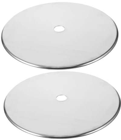 PartyKindom 2pcs Thickened Round Induction Cooker Adapter Plate Heat Diffuser Ring for Electric Stove and Gas Hob