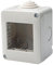 Scatola a montaggio esterno, 2 Moduli/posti, Compatibile con Vimar Plana, IP40 per interno, Grigio, Custodia, Contenitore da parete porta frutti, per interruttori/prese, con passacavi