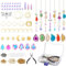 Acidea DIY Sonnenfänger Kit, Sonnenfänger Herstellung Kits für Erwachsene, Kristall Sonnenfänger mit Achat Scheiben Lichtfänger mit hängendem Prisma Sonnenfänger für Innenfenster Garten Festival Dekor