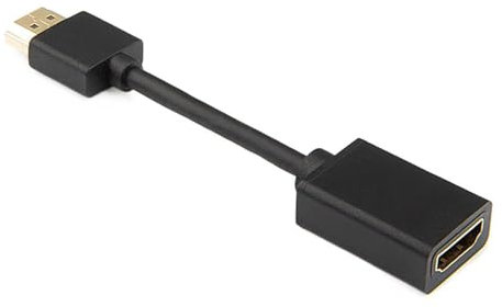 2 cables de extensión HDMI, adaptador HDMI, cable extensor HDMI macho a hembra, cable adaptador HDMI a HDMI, compatible con Fire/Roku, TV Stick, Blu-Ray, PS3/PS4, Plug & Play (negro)
