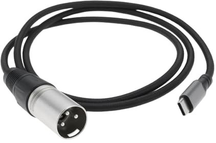LT Easiyl Cable de Salida USB C A XLR Macho de 16 Bits/44,1 KHz para Amplificador Altavoz Y Consola Mezcladora (1 M)