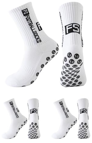 XFSRG 3 Paar Football Socks Anti Rutsch Grip Fußballsocken Bsewegung Zubehör für Herren Damen Fußball Basketball Sachen