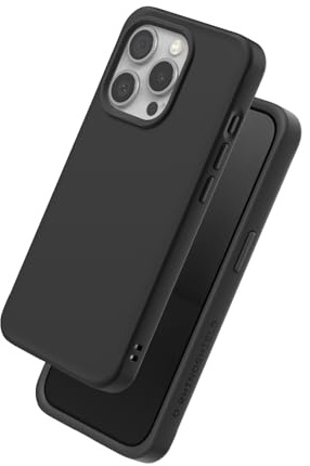 RhinoShield Hülle kompatibel mit [iPhone 15 Pro] | SolidX – Schlankes, verstärktes Schutzcase mit stoßdämpfendem Design und 3,5 m Fallschutz – Schwarz
