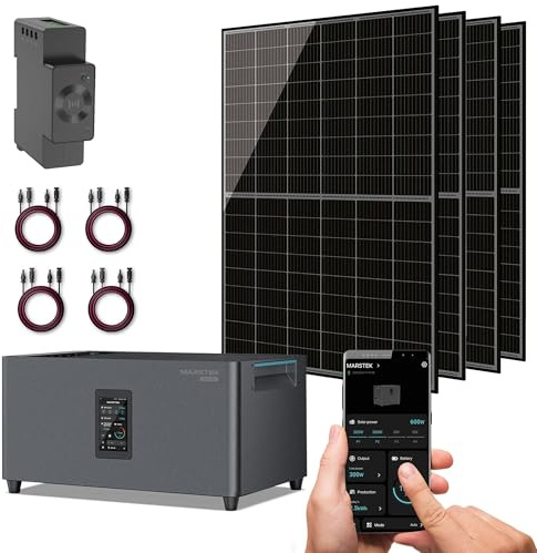 XORO SOLAR 1720W Balkonkraftwerk Komplettset mit 4 x 430W bifazialen Solar-Modulen