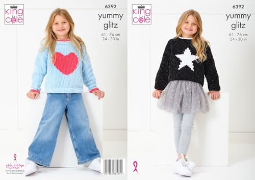 King Cole 6392 Knitting Pattern Kids Easy Knit Girls Long & Short Sweaters