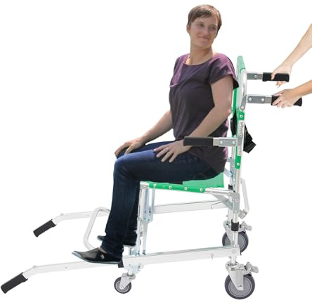 Rollstuhl faltbar leicht, Treppenstuhl, rollstühle, wheelchair, Aluminiumlegierung, Für behinderte und senioren, Fußstütze, Armlehnen, Leicht, Max.Tragfähigkeit 159kg