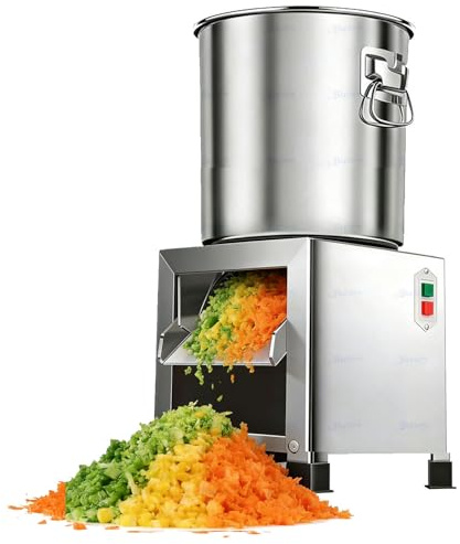 BEESOM Robot Culinaire 1800 W,Hachoir Légumes Grande Capacité Acier Inoxydable,Coupe-Légumes Automatique,Débit 50-120 Kg/H pour Fermes,élevage Et Alimentation Poulets,Canards Et Porcs