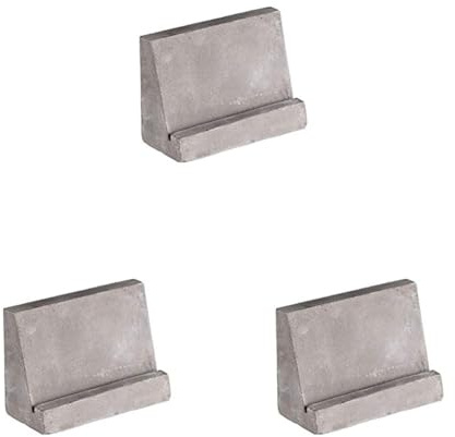 APS Kartenhalter, 2er Set, Tischkartenhalterung, Aufsteller, Beton, inkl. 30 Beschriftungskarten, 15 x weiß und 15 x schwarz (Packung mit 3)
