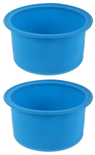Homoyoyo 2pièces Doublures Silicone pour Pots à Cire Réutilisables pour Coupelles de Chauffe-cire Insert pour Fondants Parfumés Antiadhésif et Facile à Nettoyer