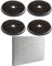 FABER 4 FILTRI CAPPA CARBONI ATTIVI CON FARFALLA + 1 PANNO H 2.6 Cm Ø 23.2 F 38
