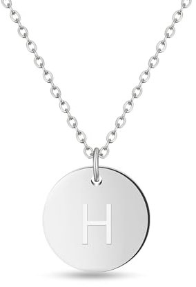 Initialen Halskette Frauen Mädchen mit Gravur H Hailey Hanna Hannah Heidi Helen Helena Holly Hannes Hans Harry Heinrich Heinz Hendrik Henning Henrik Henry - Valentinstag-Geschenk für Sie und Ihn