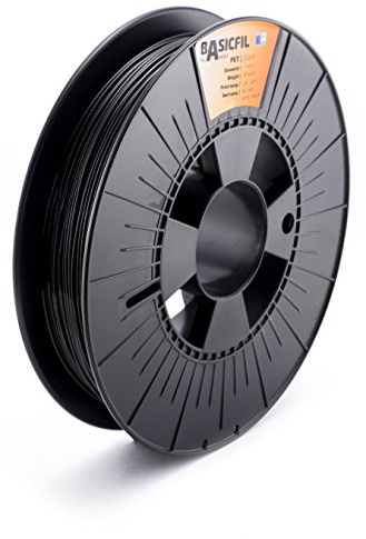 BASICFIL PETG (3D Drucker Filament), 1.75mm, 500g, Schwarz (Black)