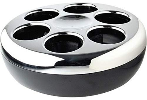 Helios Pure Flaschenkühler, Kunststoff, Schwarz/Chrom, für 6 Flaschen