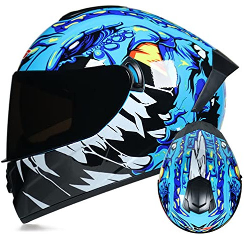 Modulare Motorradhelme für Herren Motorradhelm Half Shell Low Profile Motorradhelm Aufkleber Integralhelme Mountainbike Motorradhelm Klappbar