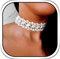 Handcess Braut Hochzeits Halskette Silber Kristall Halsketten Strass Brautschmuck für Frauen und Mädchen
