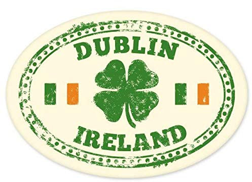 12cm! Klebe-Folie Wetterfest Made-IN-Germany Dublin Ireland travel Urlaub Reise car K236 UV&Waschanlagenfest Auto-Aufkleber Sticker Decal