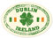 12cm! Klebe-Folie Wetterfest Made-IN-Germany Dublin Ireland travel Urlaub Reise car K236 UV&Waschanlagenfest Auto-Aufkleber Sticker Decal