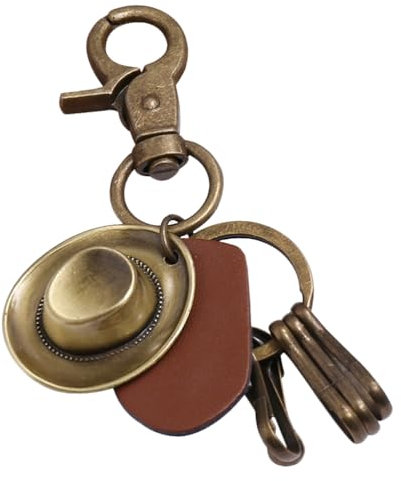Vintage Hut Leder SchlüSselanhäNger - Kreatives Geschenk FüR Frauen, Kinder, MäDchen - Leicht Erkennbar, Perfekt FüR RucksäCke, AutoschlüSsel, TüRschlüSsel