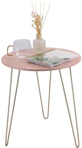 Dylex New Stunning Malvern Side Table -Blush & Rose Gold, Perfect For Placing Drinks
