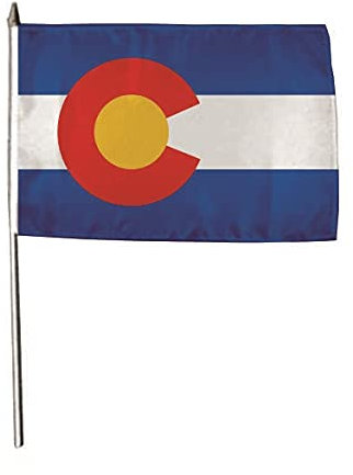 U24 Flagge Fahne Stockflagge Colorado 30 x 45 cm Stockfahne 3er Pack