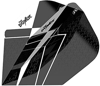 Target Darts - Phil Taylor Power 9-Five 8. Gen. Pro Ultra No.6 Dart Flights, Schwarz und Weiss