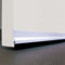 Burlete aislante. Tira de sellado Burlete Bajo puerta de aluminio (Blanco) 125cm con flecos de 35mm cinta autoadhesiva, Anti-polvo/insectos. Aislamiento a prueba de viento/ruido