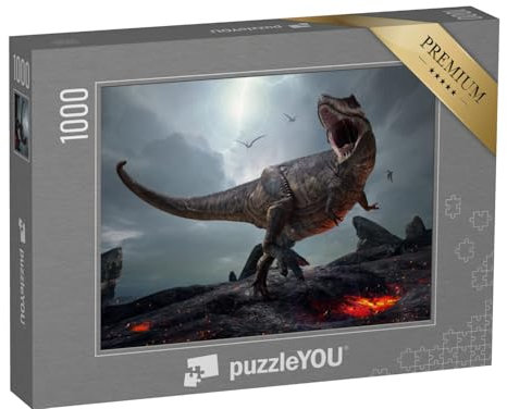 puzzleYOU: Puzzle 1000 Teile „3D-Rendering des Königs der Dinosaurier: Tyrannosaurus Rex“ – aus der Puzzle-Kollektion Dinosaurier, Tiere aus Fantasy & Urzeit