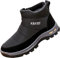 GILKUO Botas Nieve Hombre Forradas Zapatos Invierno Botines Cremallera Impermeables Calientes Zapatillas sin Cordones Comodas Negro Talla 38