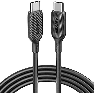 Anker USB C Cable 100 W 1.8 m, Powerline III USB C to USB C Charging Cable 2.0, Type C Charging Cable for MacBook Pro 2020, iPad Pro 2020, iPad Air 4, Galaxy S20 Plus S9 S8, Pixel, Switch ch, LG V2 0