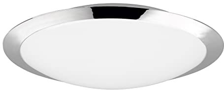 Trio Leuchten LED Bad Deckenleuchte Umberto 680319106, Kunststoff chromfarbig, inklusiv 18.5 Watt LED, Chrom