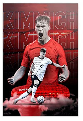 Joshua Kimmich Sportposter Star Art 6 Leinwandposter Wandkunst Dekor Druck Bild Gemälde für Wohnzimmer Schlafzimmer Dekoration Unframe:30 x 45 cm