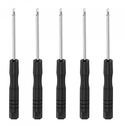 sourcing map Mini Slotted Screwdriver, 1.5mm Flat Head for Watch Eyeglasses Metal Buckle Electronics Repair, 5 Pcs