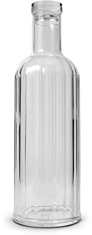 Acryl-Flasche, geriffelt, 1 l, transparent