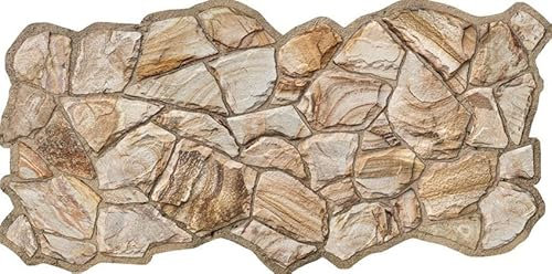 3D-Wandpaneel Honig Sandstein – PVC Dekorplatte für Wand & Decke (980 x 480 mm, 0,5 m²) – Feuchtigkeitsbeständig & leicht zu installieren