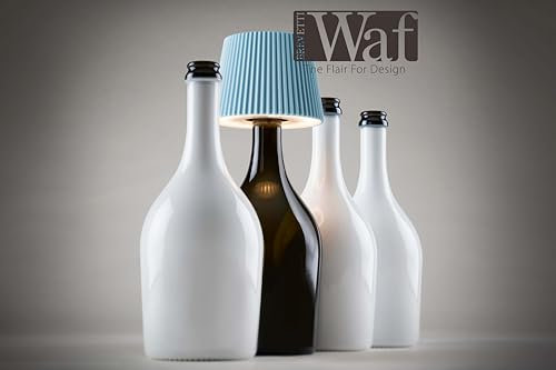 One-Light Sun Lampada Bottiglia a Led, Paralume Lampada Portatile e Ricaricabile, Lampada da Tavolo per Interni/Esterni - Celeste Polvere | Brevetti Waf