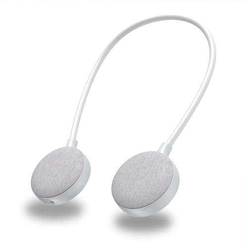 WINCARE Altoparlante da Collo,altoparlante indossabile,Bluetooth 5.0, altoparlante Wireless TV 3D Surround,compatibile Con schede TF,chiamate in vivavoce,Sport,perdita dell'udito per anziani(Grigio)