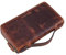STILORD 'Sean' Homme Portefeuille en Cuir avec Poignée Grand Porte-Monnaie Poignet Hommes Wallet RFID Men Vintage Porte-Cartes Sac Cuir Authentique, Couleur:Kara - Cognac