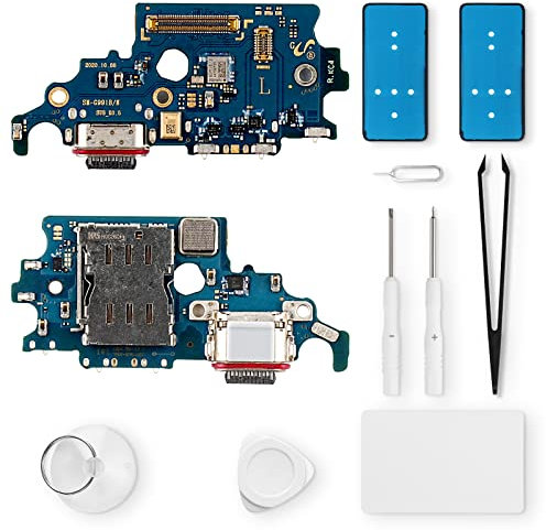Eonpam Charging Port Replacement for Samsung Galaxy S21 5G Charger Port Microphone Headphone Jack with Repair Kit