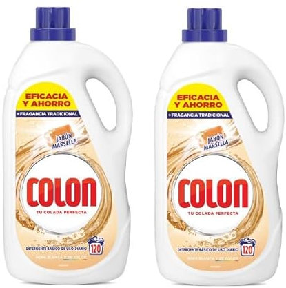 Colon Gel Marsella, Detergente para la lavadora 240 lavados (2 botellas de 120 lavados)