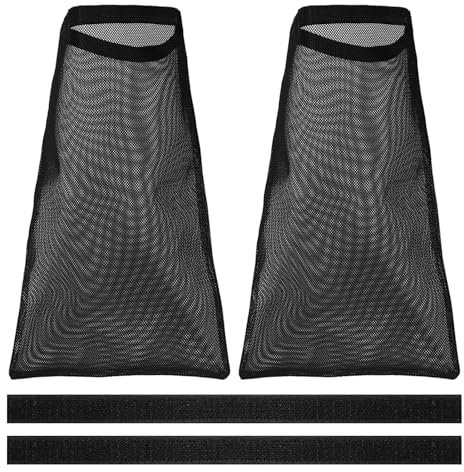 QKDS 2 Pack Dryer Vent Lint Bags Lint Traps Lint Dust Bag, Dryer Lint Catcher with Magic Tape Capturing Lint and Dust, Dryer Vent Cover for Outdoor Indoor Prevent Fire(Black)