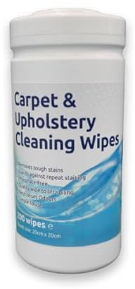 EcoTech 59557EC Carpet and Upholstery Cleaning Wipes Flow, Whte (Tub of 200)