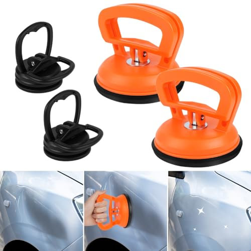 Flintronic Auto Dent Saugnapf, Heavy Duty Saugheber (4er Set), Vakuumsauger Gummisauger, Dent Abzieher, Saug-Näpfe Saugnapfhalter Saug-Heber zum Anheben Entfernen von Glas, Computer-Bildschir (2L+2S)