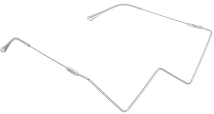 Holibanna Randloses Metall Brillengestell V-form Silber Ohne Gläser Dekorativ Modisch Für Party Festival Und Fotoshooting