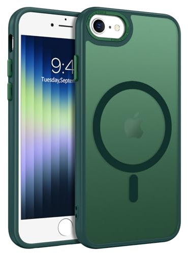 BENTOBEN for iPhone 7/8/SE 3/2 (2020/2022) Magnetic Case [Compatible with MagSafe], Translucent Matte Back Anti-yellow Slim Soft TPU Shockproof Women Men Protective Cover for iPhone 7/8/SE, Green