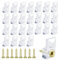 Giantree Lot de 50 clips de fixation pour miroir mural en plastique transparent avec vis