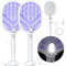 PALONE 2PCS Mata Mosquitos Electrico Type-C, Raqueta Mosquitos Electrica Cargando 1800mAH, Mata Mosquitos Electrico con Pequeña luz LED de Noche Interior y Exterior
