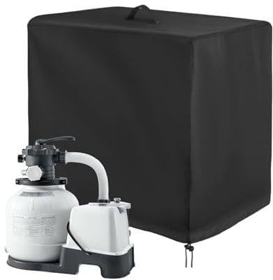 NSXIN wasserdichte Sandfilteranlage Abdeckung, Poolpumpe Abdeckung für INETX Sandfilter, 420D Oxford Sandfilteranlage Poolpumpe Abdeckung, Anti-UV Schutzhülle, 84 x 61 x 86 cm
